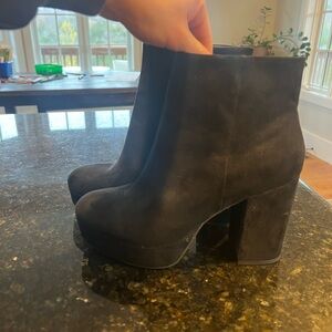 Size 8 faux suede black booties